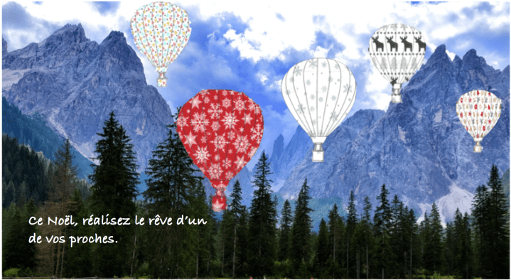 cadeau Noel balade montgolfière