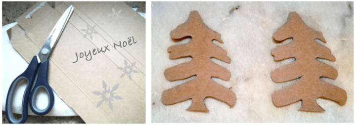 Joyeux noel sapin ciseaux