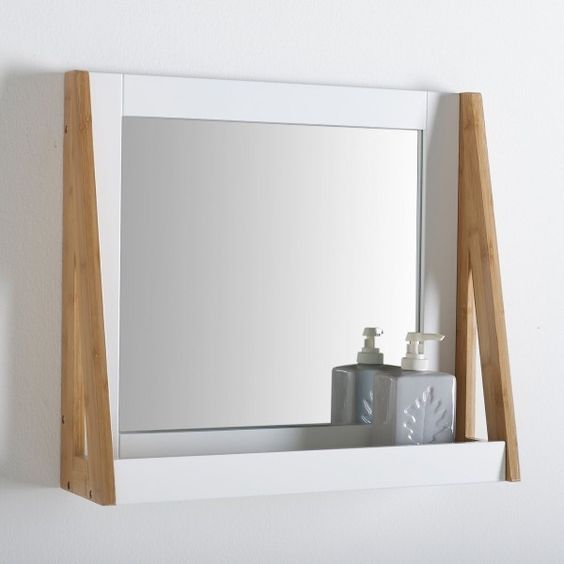 miroir avec rebord