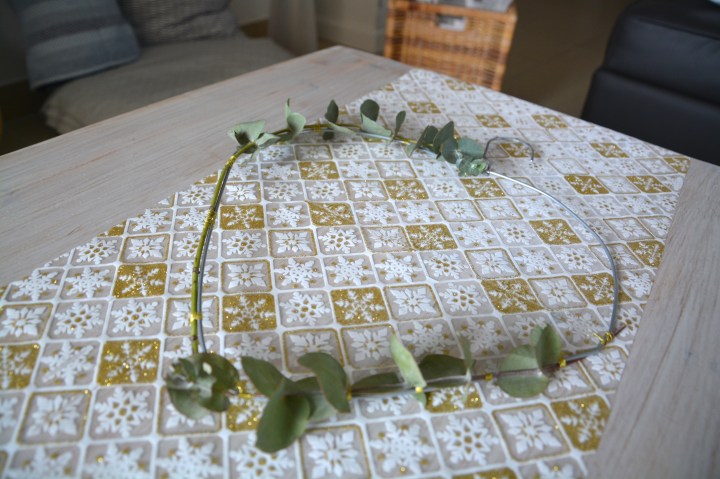 couronne de noel deux cotés