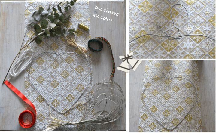 couronne de noel du cintre au coeur