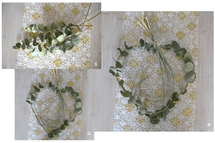 couronne de noel etapes eucalyptus