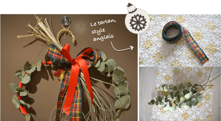 couronne de noel tartan anglais