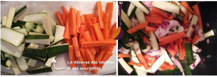 découpe carottes courgettes