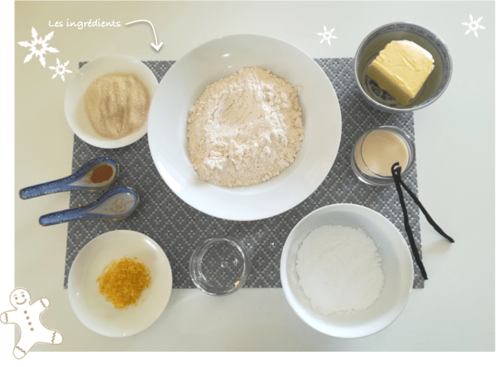 Sablés de noel ingrédients