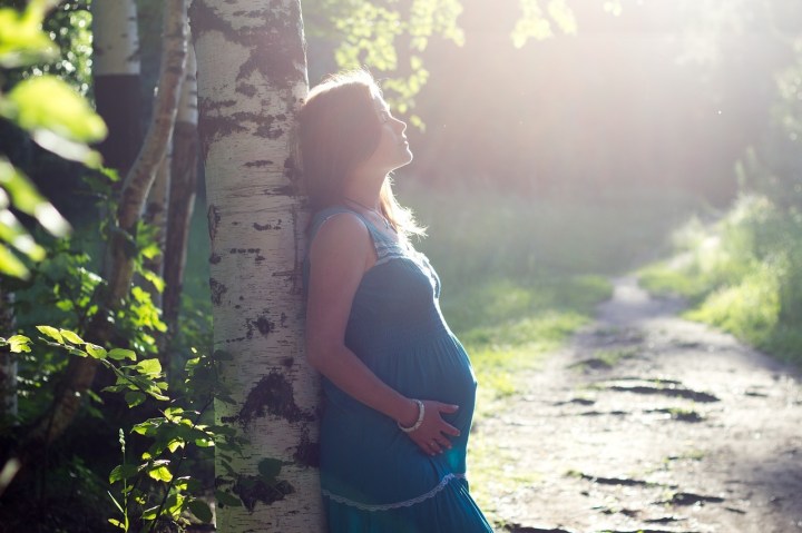 femme enceinte nature