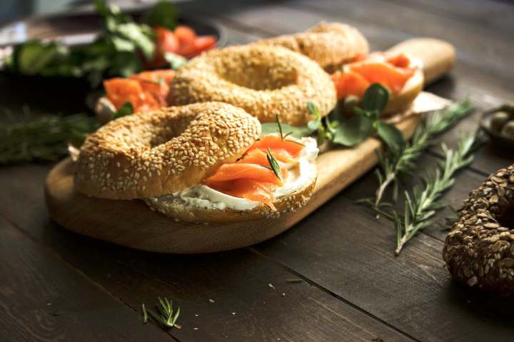 bagel saumon creme ail