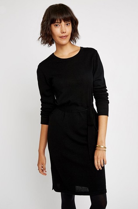 Robe noire en laine People Tree