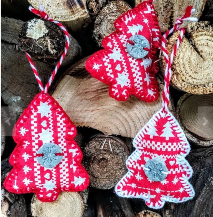 Décoration Noel arbre tissu