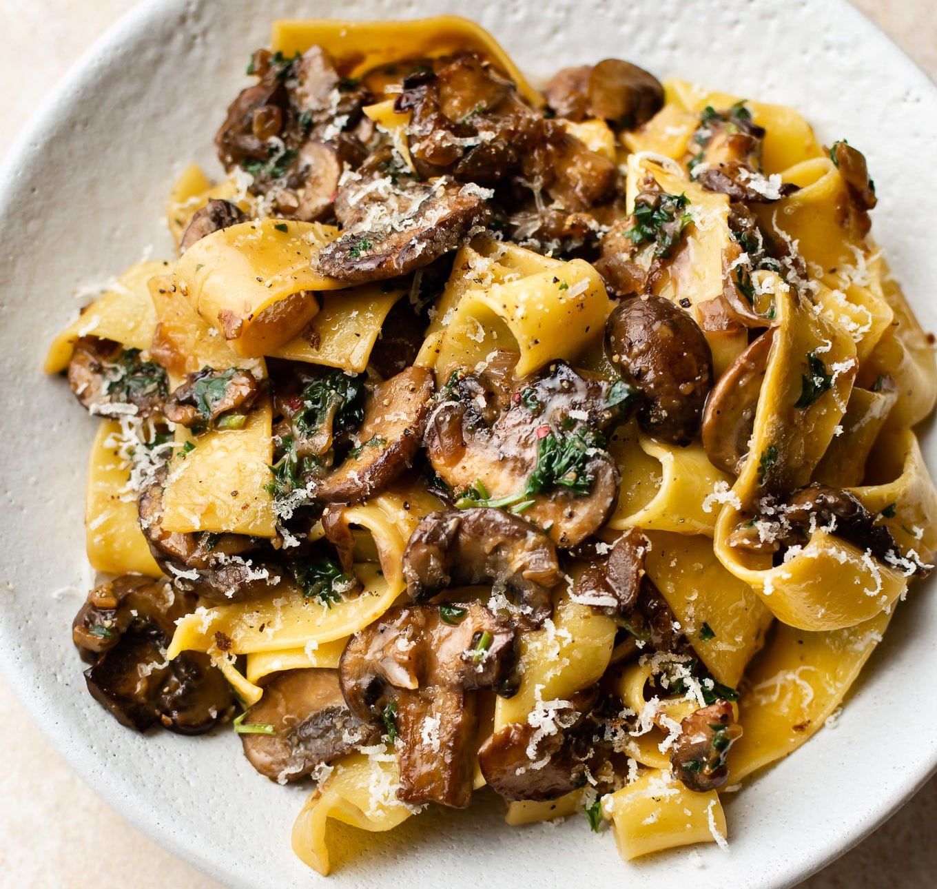 pates-aux-champignons-ail-recette